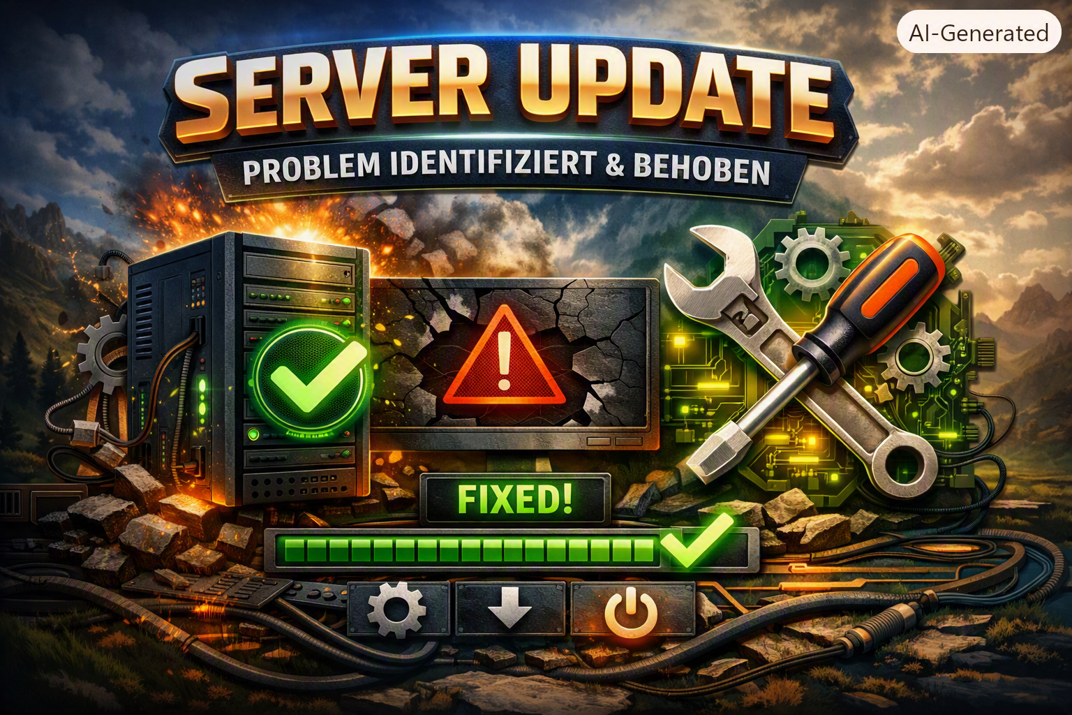 Server‑Update: Problem identifiziert und behoben